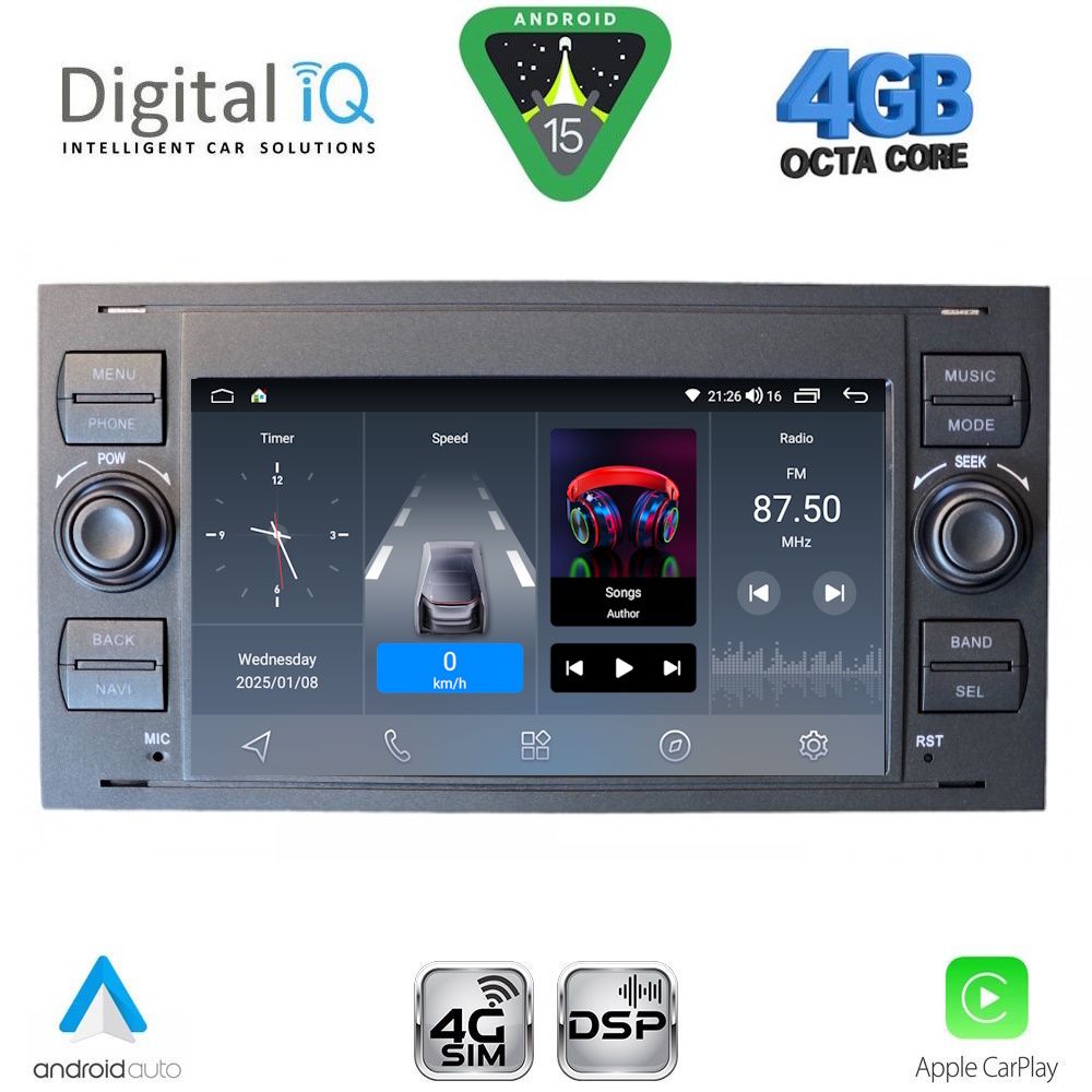 DIGITAL IQ BLG 402B_CPA (7" DECK) MULTIMEDIA SYSTEM for FORD mod. 2004-2008 DIGITAL IQ BLG 402B_CPA (7" DECK) MULTIMEDIA SYSTEM for FORD mod. 2004-2008