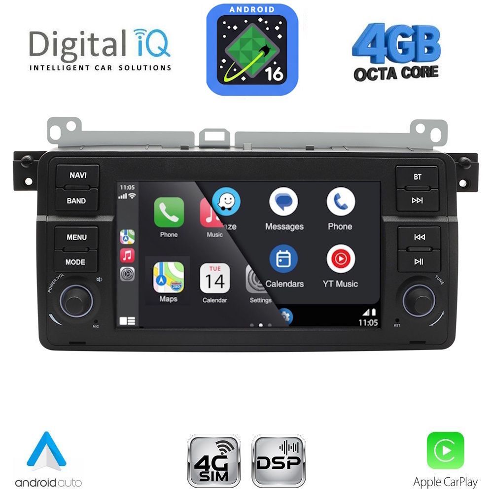 DIGITAL IQ BLG 452_CPA (7" DECK) MULTIMEDIA SYSTEM for BMW S.3 (E46) mod. 1998-2005 DIGITAL IQ BLG 452_CPA (7" DECK) MULTIMEDIA SYSTEM for BMW S.3 (E46) mod. 1998-2005