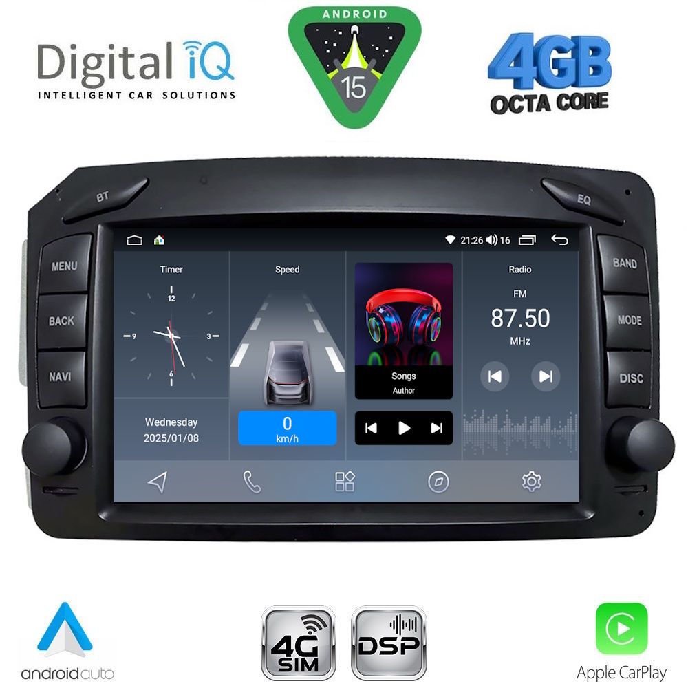 DIGITAL IQ BLG 471_CPA (7" DECK) MULTIMEDIA SYSTEM for MERCEDES C (W203) - CLK (W209) mod. 1999-2004 DIGITAL IQ BLG 471_CPA (7" DECK) MULTIMEDIA SYSTEM for MERCEDES C (W203) - CLK (W209) mod. 1999-2004
