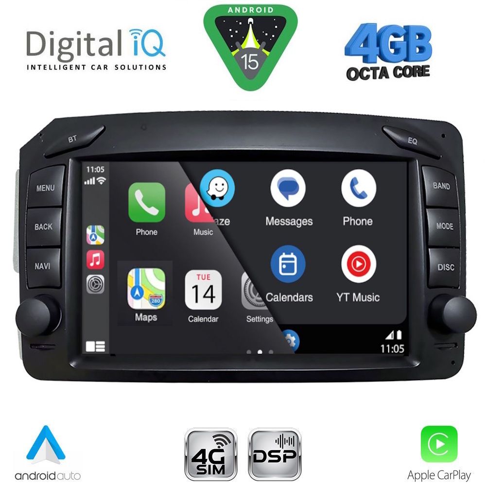 DIGITAL IQ BLG 471_CPA (7" DECK) MULTIMEDIA SYSTEM for MERCEDES C (W203) - CLK (W209) mod. 1999-2004 DIGITAL IQ BLG 471_CPA (7" DECK) MULTIMEDIA SYSTEM for MERCEDES C (W203) - CLK (W209) mod. 1999-2004