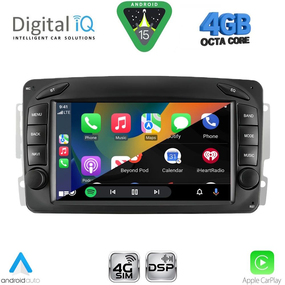 DIGITAL IQ BLG 471_CPA (7" DECK) MULTIMEDIA SYSTEM for MERCEDES C (W203) - CLK (W209) mod. 1999-2004 DIGITAL IQ BLG 471_CPA (7" DECK) MULTIMEDIA SYSTEM for MERCEDES C (W203) - CLK (W209) mod. 1999-2004