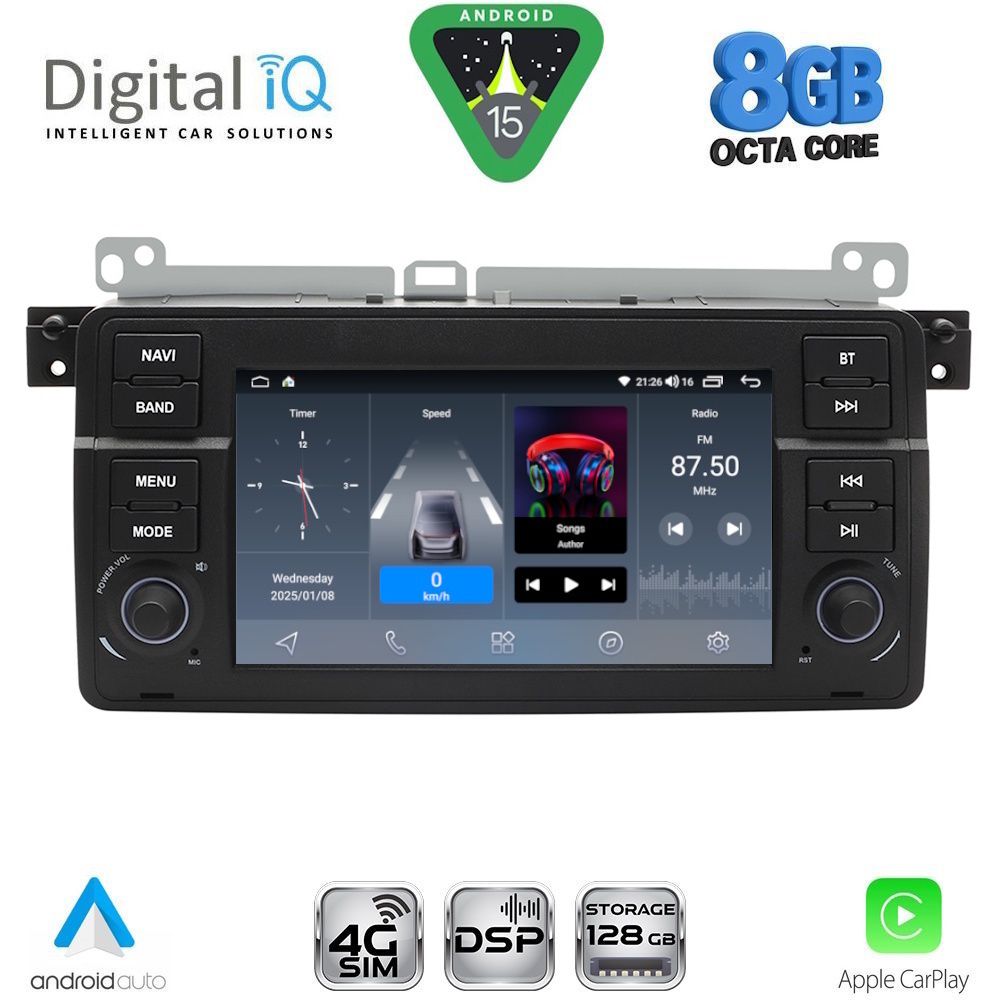 DIGITAL IQ BLM 752_CPA (7" DECK) MULTIMEDIA OEM for BMW S.3 (E46) mod. 1998-2005 DIGITAL IQ BLM 752_CPA (7" DECK) MULTIMEDIA OEM for BMW S.3 (E46) mod. 1998-2005