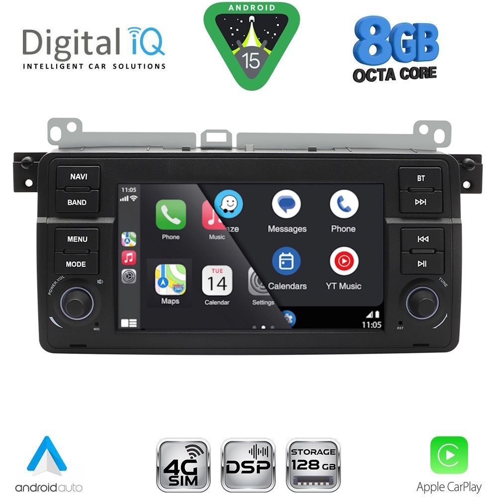 DIGITAL IQ BLM 752_CPA (7" DECK) MULTIMEDIA OEM for BMW S.3 (E46) mod. 1998-2005 DIGITAL IQ BLM 752_CPA (7" DECK) MULTIMEDIA OEM for BMW S.3 (E46) mod. 1998-2005