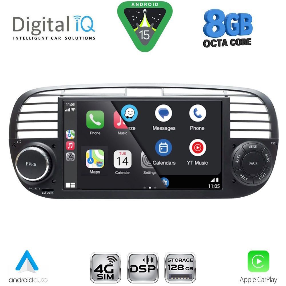 DIGITAL IQ BLM 765BL_CPA (7" DECK) MULTIMEDIA OEM for FIAT 500 mod. 2007-2015 (BLACK) DIGITAL IQ BLM 765BL_CPA (7" DECK) MULTIMEDIA OEM for FIAT 500 mod. 2007-2015 (BLACK)