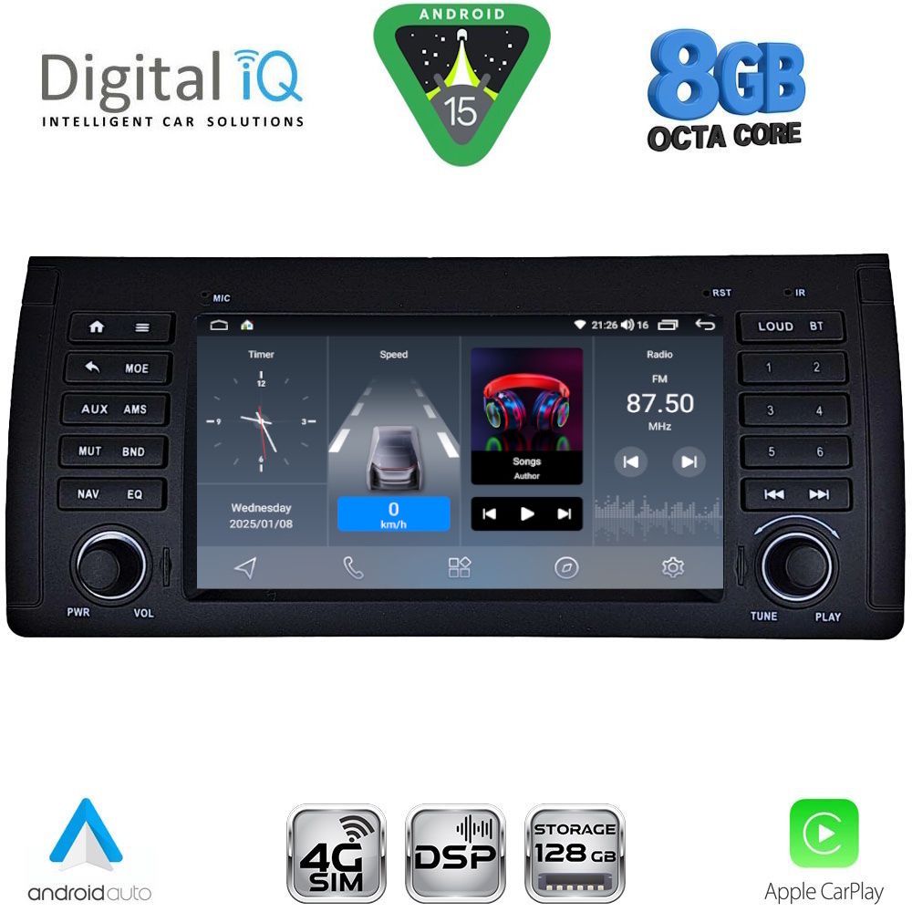 DIGITAL IQ BLM 785_CPA (7" DECK) MULTIMEDIA OEM for BMW S.5-X5 (E38-39-53) mod. 1998-2005 DIGITAL IQ BLM 785_CPA (7" DECK) MULTIMEDIA OEM for BMW S.5-X5 (E38-39-53) mod. 1998-2005