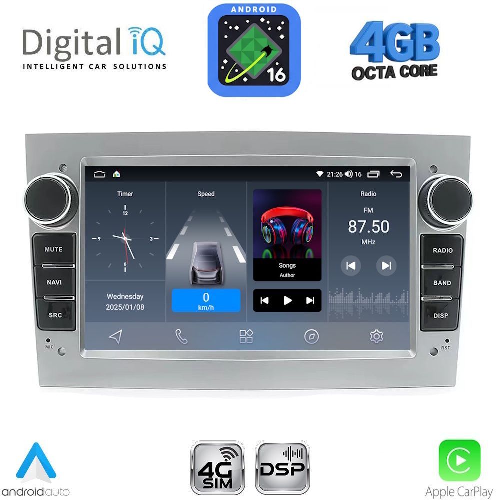 DIGITAL IQ BLG 419SL_CPA (7" DECK) MULTIMEDIA SYSTEM for OPEL ALL mod. 2004-2014 (SILVER) DIGITAL IQ BLG 419SL_CPA (7" DECK) MULTIMEDIA SYSTEM for OPEL ALL mod. 2004-2014 (SILVER)
