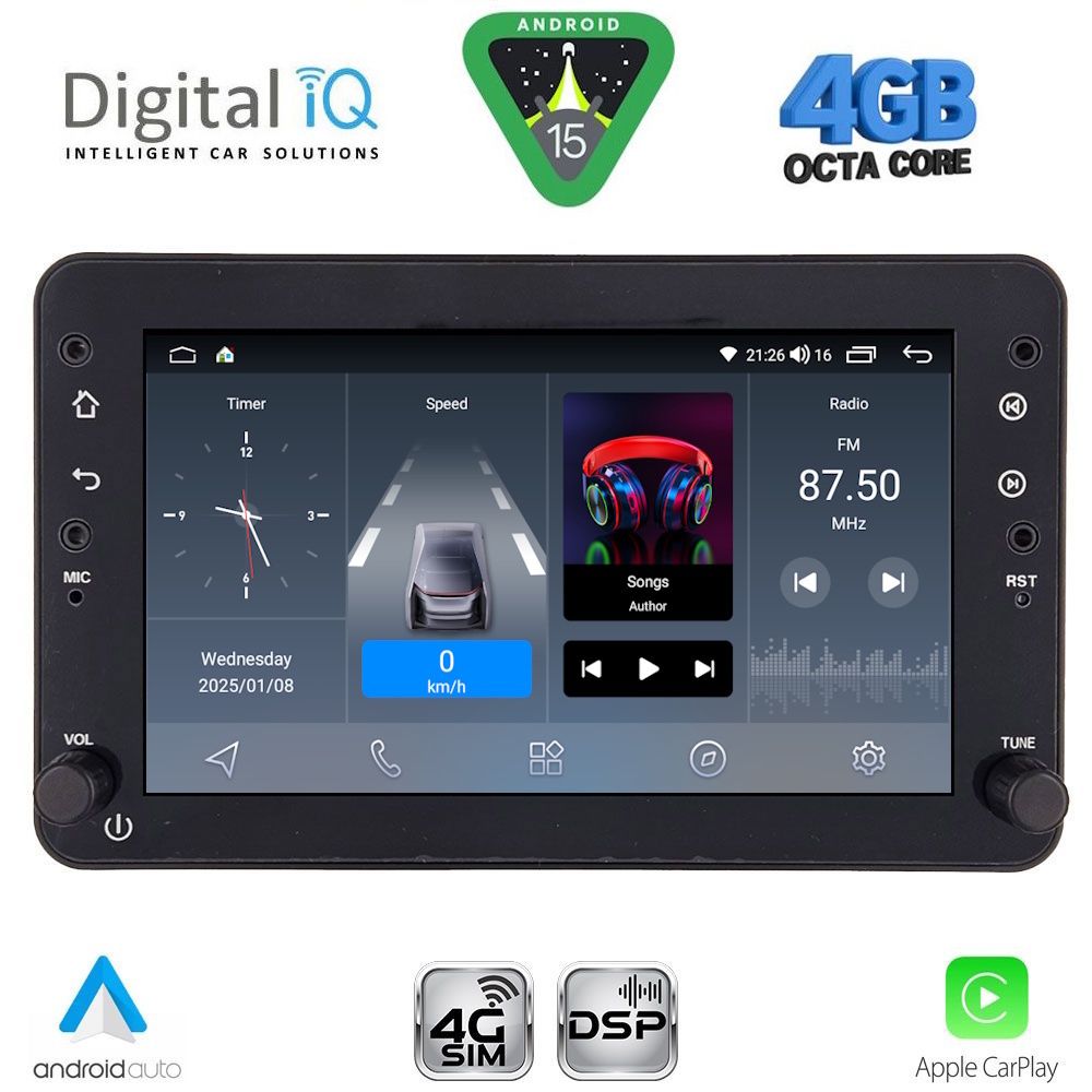 DIGITAL IQ BLG 459_CPA (7" DECK) MULTIMEDIA SYSTEM for ALFA ROMEO 159 – SPIDER – BRERA mod. 2004-2012 DIGITAL IQ BLG 459_CPA (7" DECK) MULTIMEDIA SYSTEM for ALFA ROMEO 159 – SPIDER – BRERA mod. 2004-2012