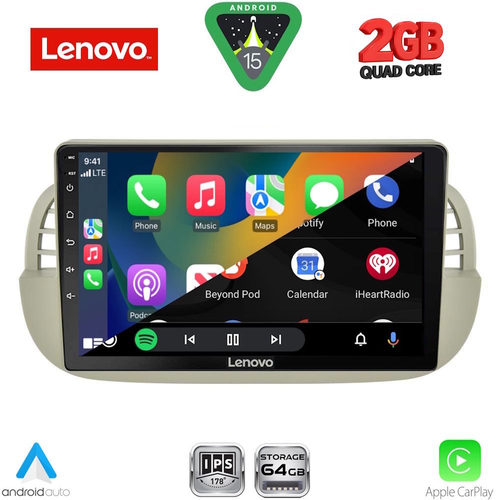 LENOVO LVD 2130BG_CPA (9inc) MULTIMEDIA TABLET for FIAT 500 mod. 2007-2015 (BEIGE) LENOVO LVD 2130BG_CPA (9inc) MULTIMEDIA TABLET for FIAT 500 mod. 2007-2015 (BEIGE)
