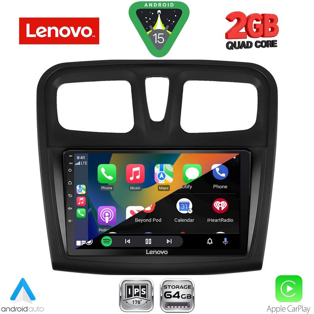 LENOVO LVD 2108SQ_CPA (9inc) MULTIMEDIA TABLET for DACIA LOGAN – SANDERO mod. 2012-2019 LENOVO LVD 2108SQ_CPA (9inc) MULTIMEDIA TABLET for DACIA LOGAN – SANDERO mod. 2012-2019
