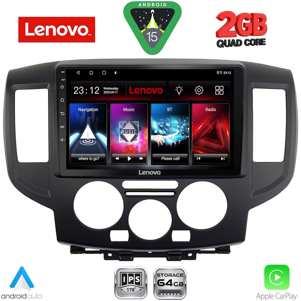 LENOVO LVD 2458BL_CPA (9inc) MULTIMEDIA TABLET for NISSAN NV 200 mod. 2009-2020 (BLACK) LENOVO LVD 2458BL_CPA (9inc) MULTIMEDIA TABLET for NISSAN NV 200 mod. 2009-2020 (BLACK)
