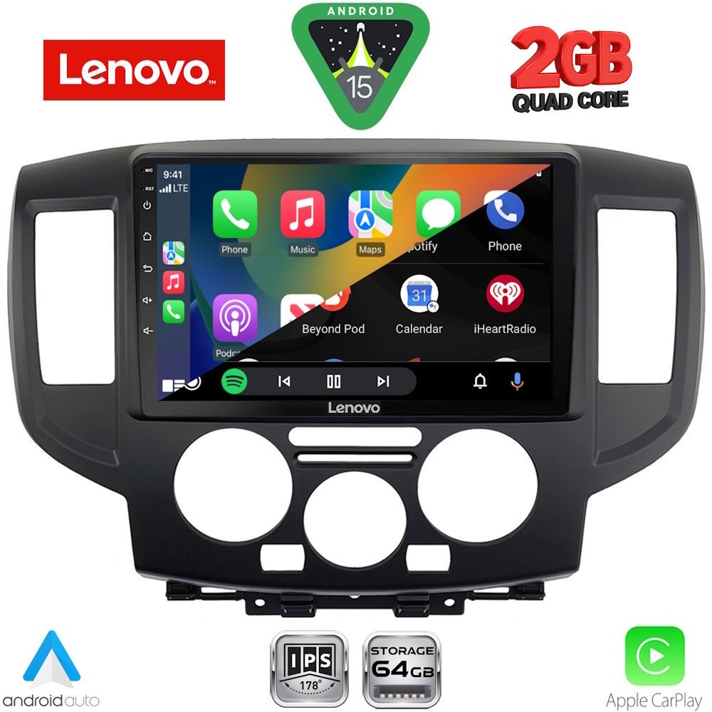 LENOVO LVD 2458BL_CPA (9inc) MULTIMEDIA TABLET for NISSAN NV 200 mod. 2009-2020 (BLACK) LENOVO LVD 2458BL_CPA (9inc) MULTIMEDIA TABLET for NISSAN NV 200 mod. 2009-2020 (BLACK)