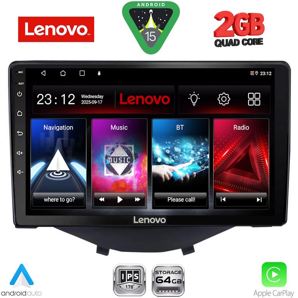 LENOVO LVD 2715_CPA CLIMA-A/C (9inc) MULTIMEDIA TABLET for CITROEN C1-PEUGEOT 108-TOYOTA AYGO mod. 2014-2022 LENOVO LVD 2715_CPA CLIMA-A/C (9inc) MULTIMEDIA TABLET for CITROEN C1-PEUGEOT 108-TOYOTA AYGO mod. 2014-2022