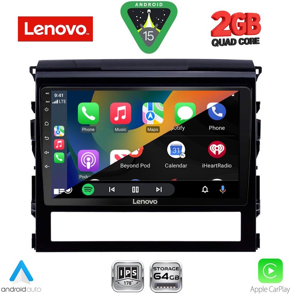 LENOVO LVD 2725_CPA (9inc) MULTIMEDIA TABLET for TOYOTA LANDCRUISER mod. 2016-2019 LENOVO LVD 2725_CPA (9inc) MULTIMEDIA TABLET for TOYOTA LANDCRUISER mod. 2016-2019