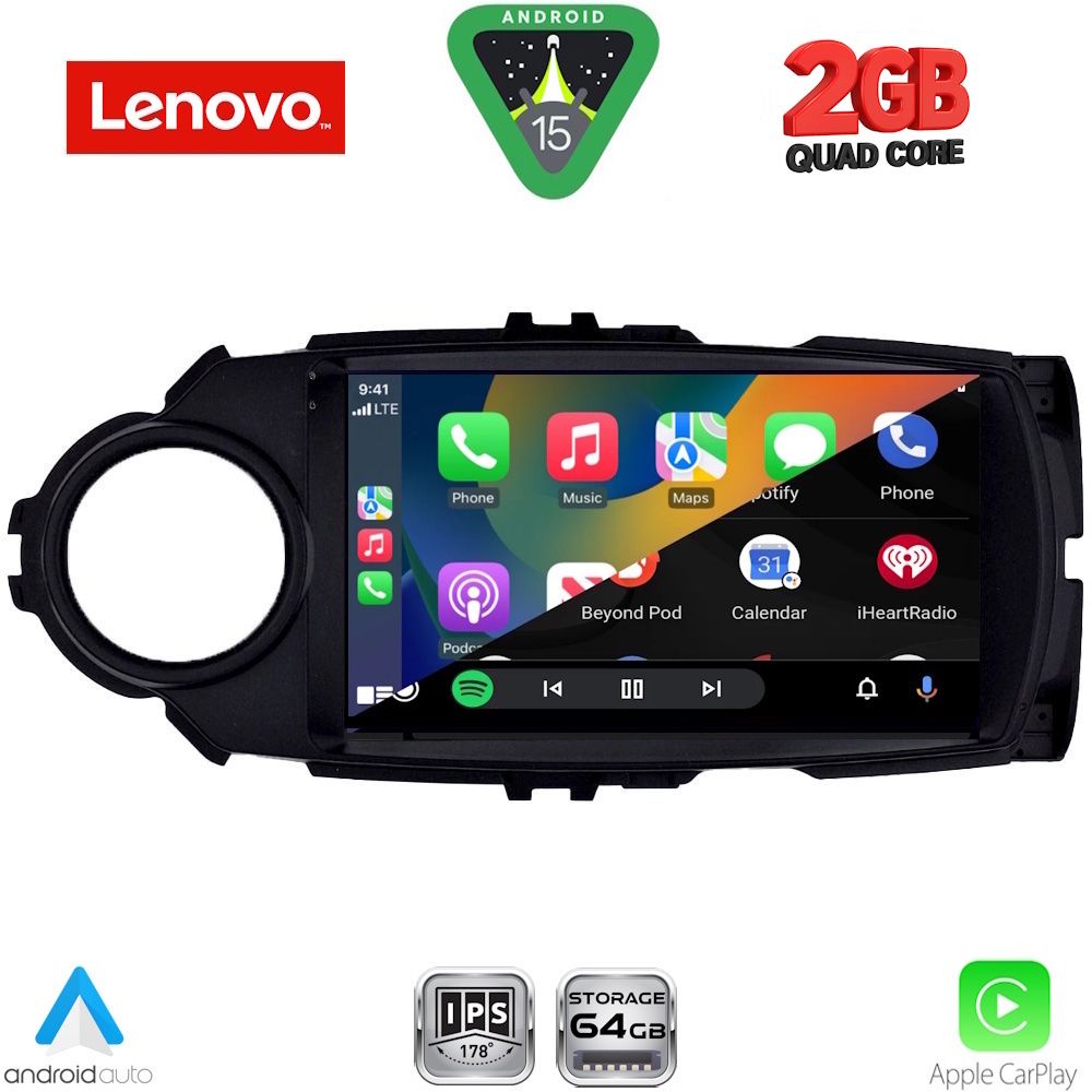 LENOVO LVD 2737FL_CPA (9inc) MULTIMEDIA TABLET for TOYOTA YARIS mod. 2015-2020 LENOVO LVD 2737FL_CPA (9inc) MULTIMEDIA TABLET for TOYOTA YARIS mod. 2015-2020