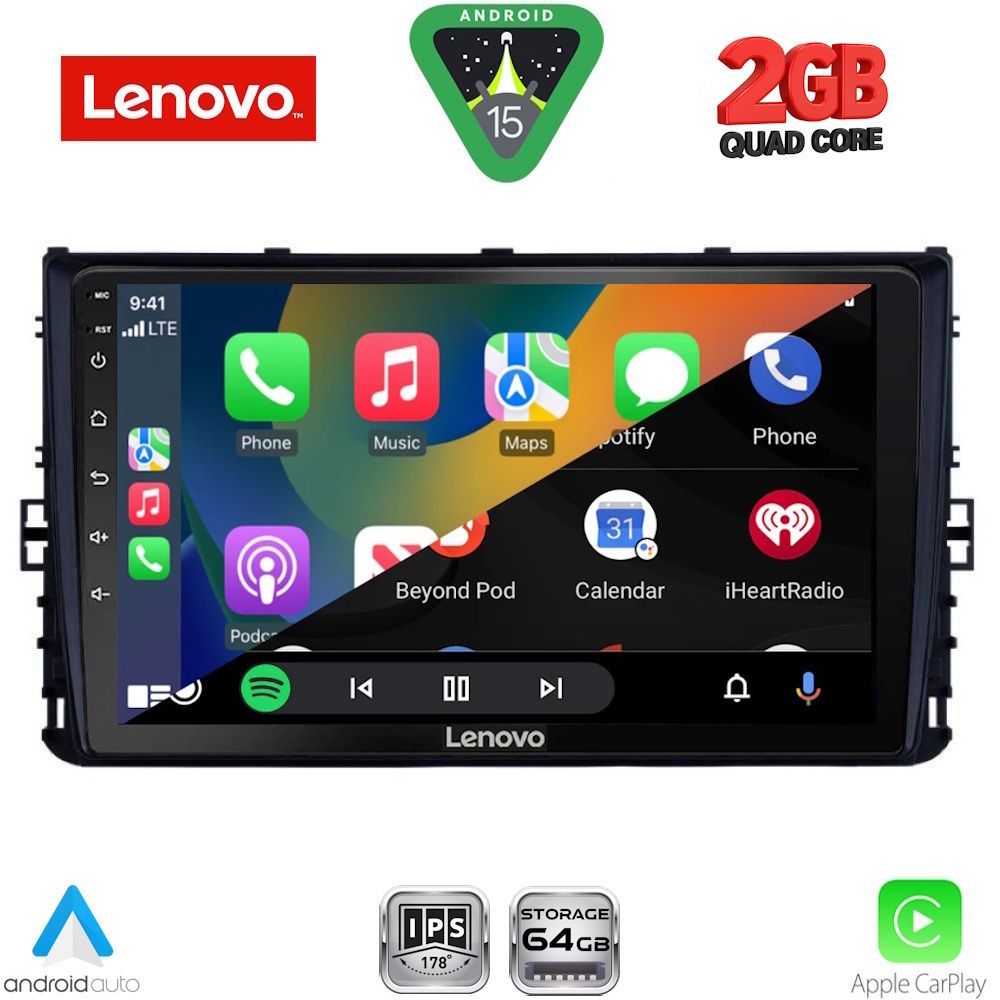 LENOVO LVD 2758_CPA (9inc) MULTIMEDIA TABLET for VW POLO – TROC – TCROSS - TAIGO mod. 2017-2026 LENOVO LVD 2758_CPA (9inc) MULTIMEDIA TABLET for VW POLO – TROC – TCROSS - TAIGO mod. 2017-2026