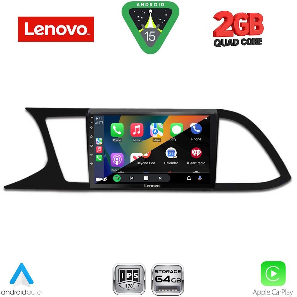 LENOVO LVD 2575_CPA (9inc) MULTIMEDIA TABLET for SEAT LEON mod. 2012-2021 LENOVO LVD 2575_CPA (9inc) MULTIMEDIA TABLET for SEAT LEON mod. 2012-2021