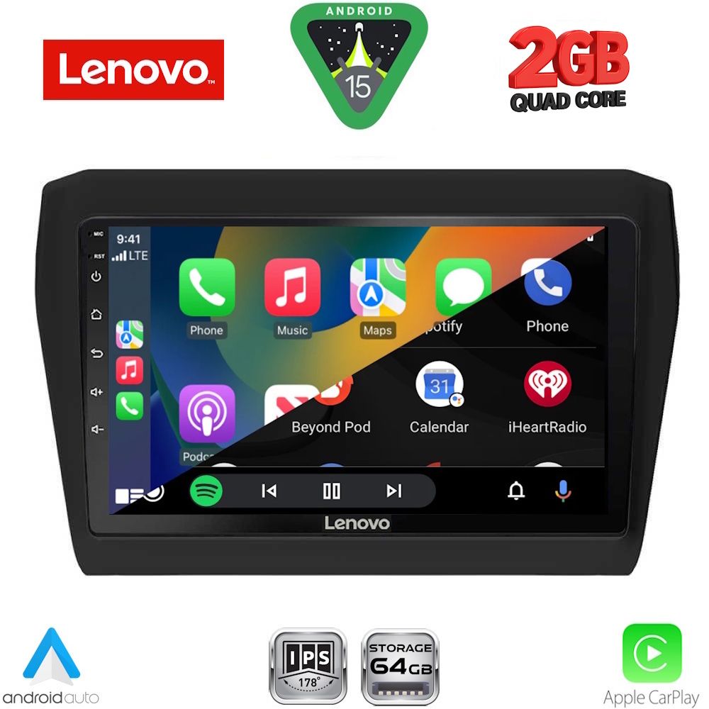 LENOVO LVD 2686_CPA (9inc) MULTIMEDIA TABLET for SUZUKI SWIFT mod. 2017-2023 LENOVO LVD 2686_CPA (9inc) MULTIMEDIA TABLET for SUZUKI SWIFT mod. 2017-2023