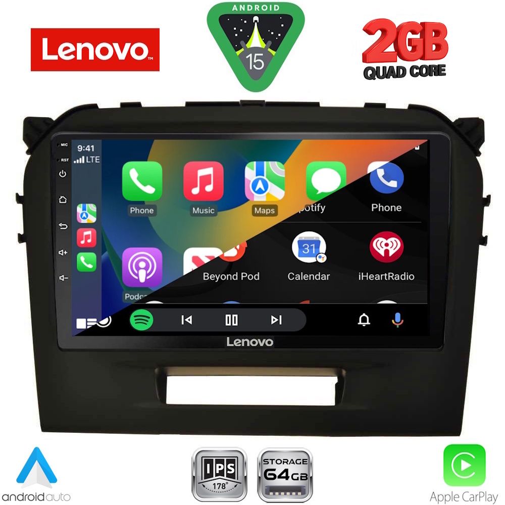 LENOVO LVD 2697BL_CPA (9inc) MULTIMEDIA TABLET for SUZUKI VITARA mod. 2016-2025 (BLACK) LENOVO LVD 2697BL_CPA (9inc) MULTIMEDIA TABLET for SUZUKI VITARA mod. 2016-2025 (BLACK)