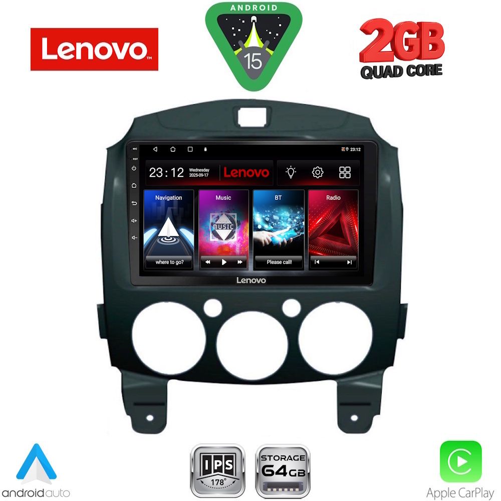 LENOVO LVD 2361_CPA (9inc) MULTIMEDIA TABLET for MAZDA 2 mod. 2007-2014 LENOVO LVD 2361_CPA (9inc) MULTIMEDIA TABLET for MAZDA 2 mod. 2007-2014