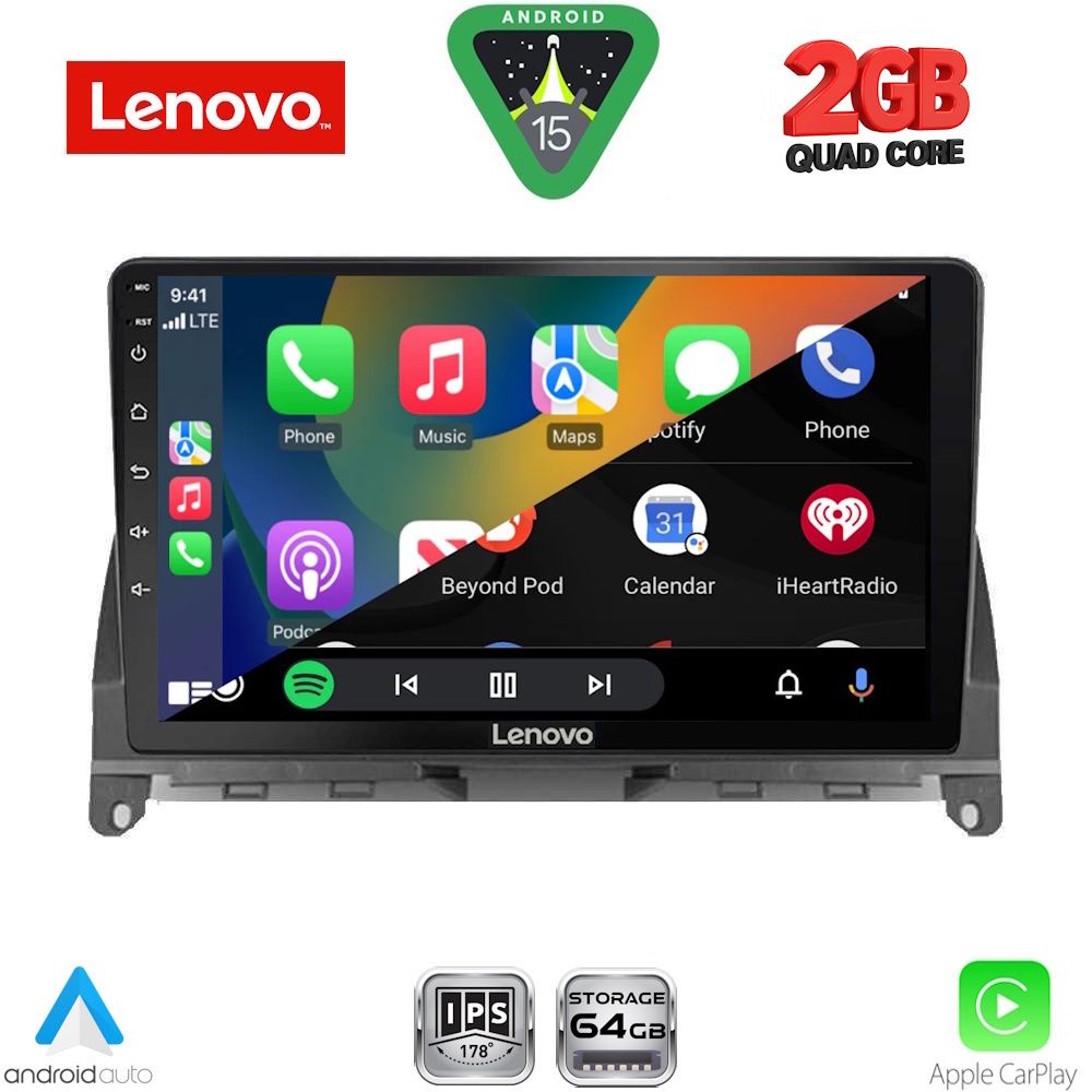 LENOVO LVD 2405_CPA (9inc) MULTIMEDIA TABLET for MERCEDES C (W204) mod. 2007-2011 LENOVO LVD 2405_CPA (9inc) MULTIMEDIA TABLET for MERCEDES C (W204) mod. 2007-2011