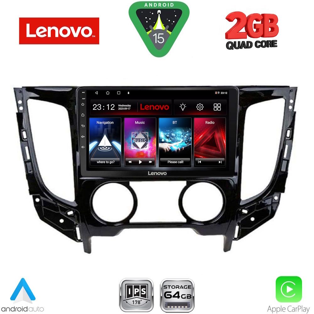 LENOVO LVD 2437_CPA A/C (9inc) MULTIMEDIA TABLET for MITSUBISHI L200 mod. 2015-2019 with A/C LENOVO LVD 2437_CPA A/C (9inc) MULTIMEDIA TABLET for MITSUBISHI L200 mod. 2015-2019 with A/C