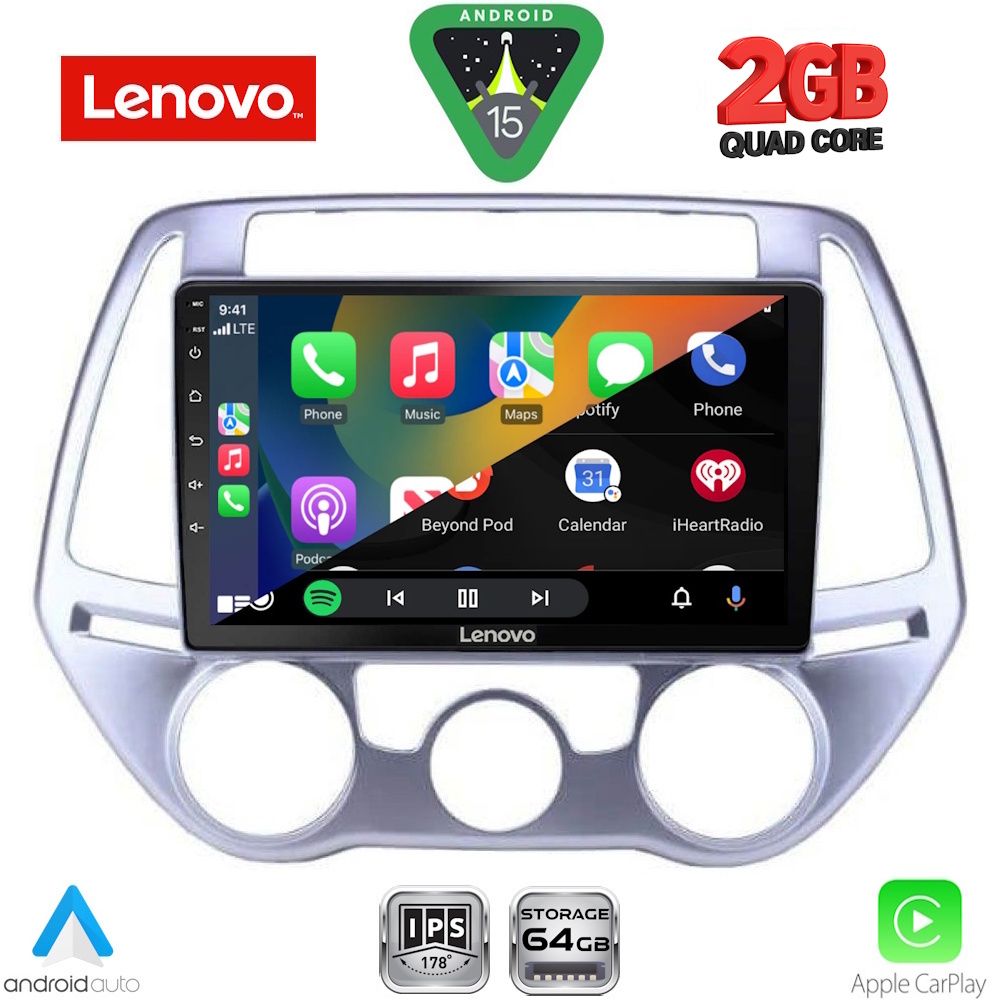 LENOVO LVD 2227_CPA A/C (9inc) MULTIMEDIA TABLET for HYUNDAI i20 mod. 2008-2012 LENOVO LVD 2227_CPA A/C (9inc) MULTIMEDIA TABLET for HYUNDAI i20 mod. 2008-2012