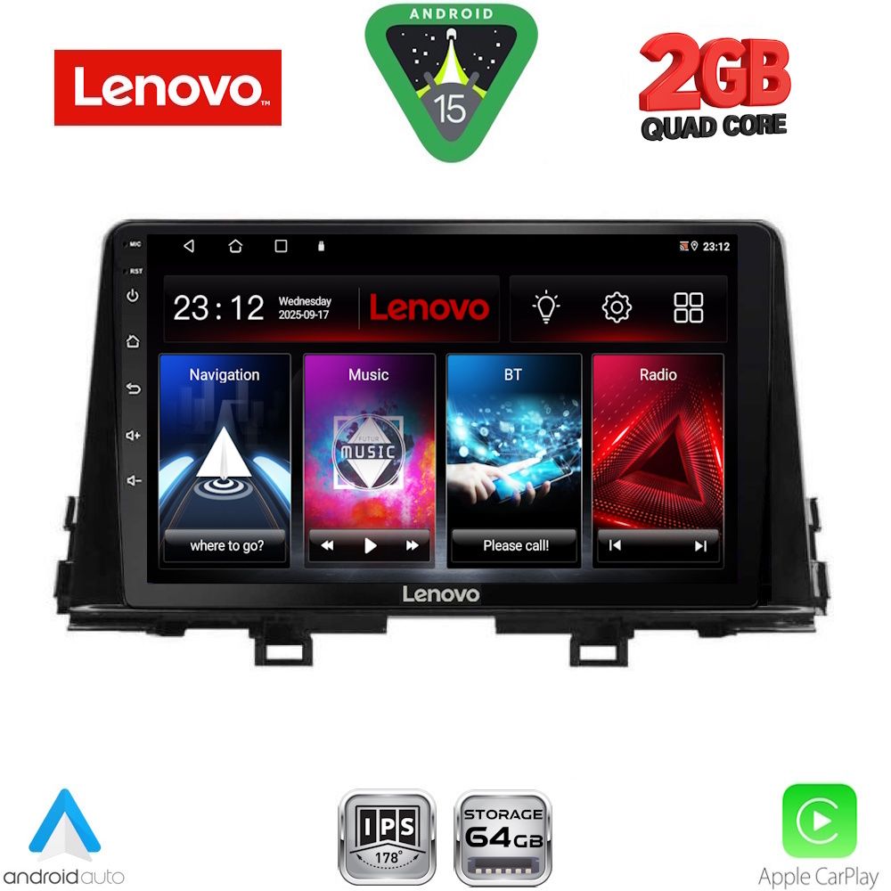 LENOVO LVD 2310_CPA (9inc) MULTIMEDIA TABLET for KIA PICANTO mod. 2021-2026 LENOVO LVD 2310_CPA (9inc) MULTIMEDIA TABLET for KIA PICANTO mod. 2021-2026