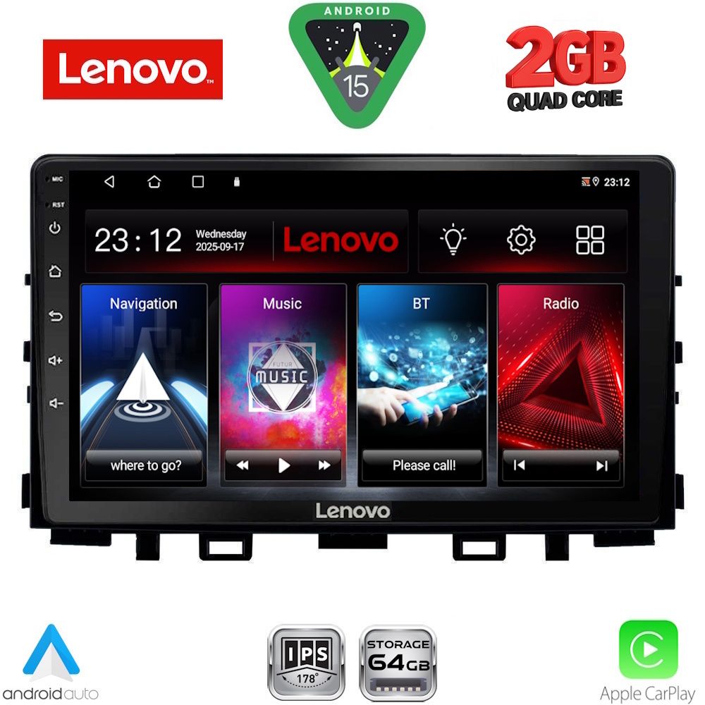 LENOVO LVD 2316_CPA (9inc) MULTIMEDIA TABLET for KIA RIO mod. 2018-2025 – STONIC mod. 2017-2025 LENOVO LVD 2316_CPA (9inc) MULTIMEDIA TABLET for KIA RIO mod. 2018-2025 – STONIC mod. 2017-2025