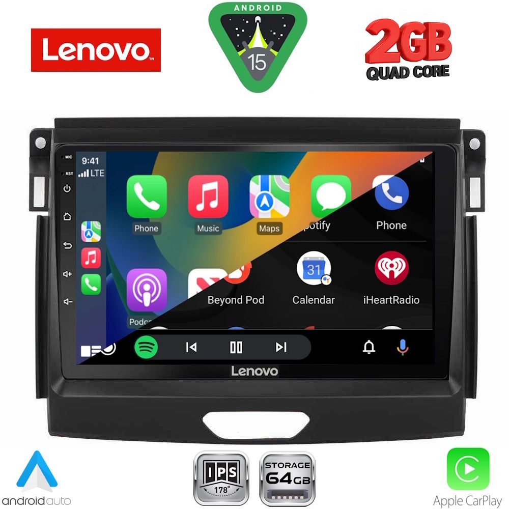 LENOVO LVD 2173_CPA (9inc) MULTIMEDIA TABLET for FORD RANGER mod. 2018-2024 LENOVO LVD 2173_CPA (9inc) MULTIMEDIA TABLET for FORD RANGER mod. 2018-2024
