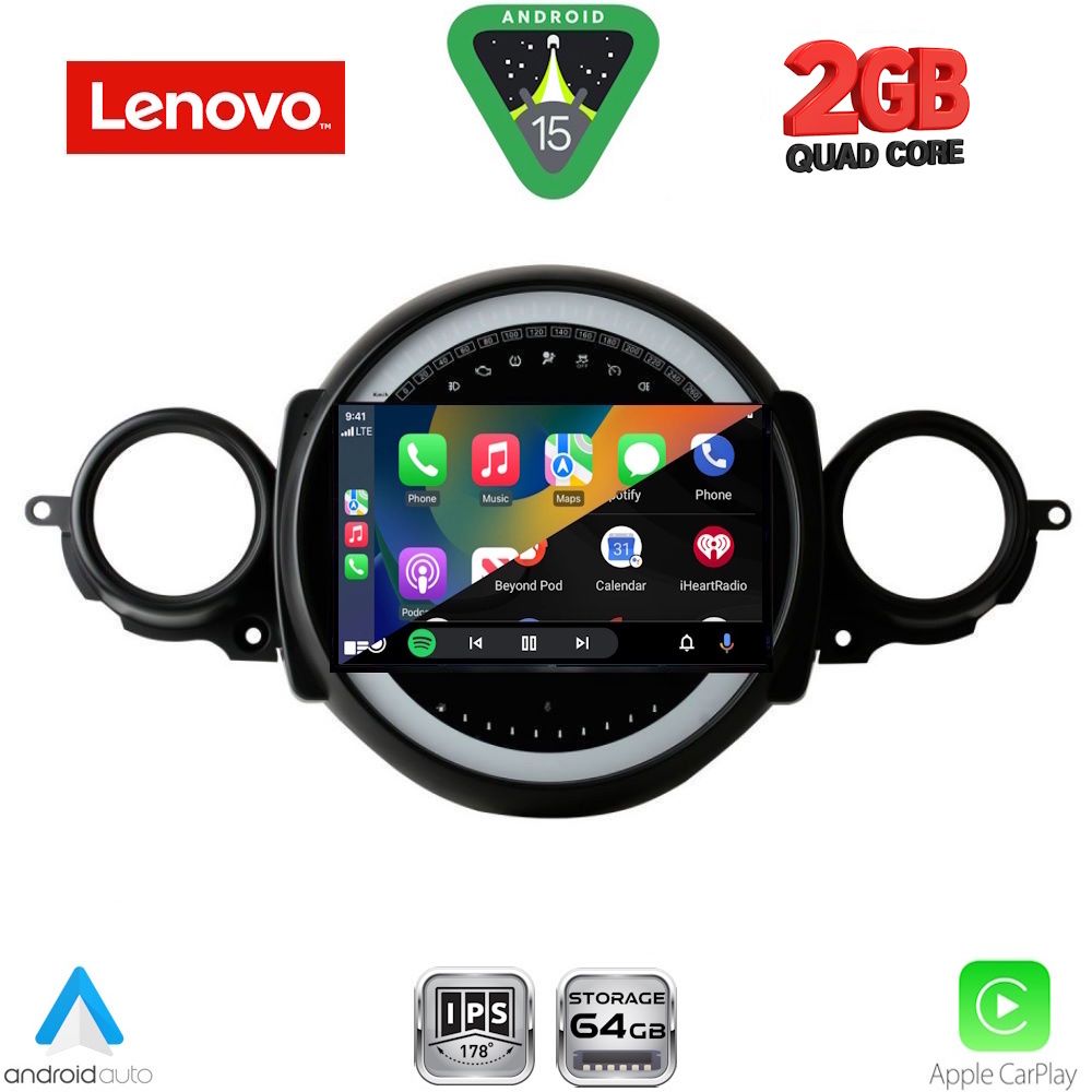 LENOVO LVD 2064_CPA (9inc) MULTIMEDIA TABLET for MINI COOPER (R56-R57) mod. 2006-2014 - CLUBMAN (R55) mod. 2007-2014 LENOVO LVD 2064_CPA (9inc) MULTIMEDIA TABLET for MINI COOPER (R56-R57) mod. 2006-2014 - CLUBMAN (R55) mod. 2007-2014