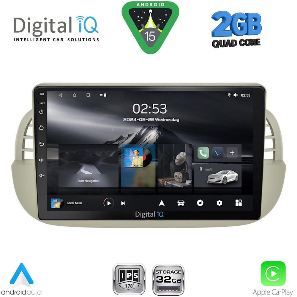 DIGITAL IQ RSD 1130BG_CPA (9inc) MULTIMEDIA TABLET for FIAT 500 mod. 2007-2015 (BEIGE) DIGITAL IQ RSD 1130BG_CPA (9inc) MULTIMEDIA TABLET for FIAT 500 mod. 2007-2015 (BEIGE)