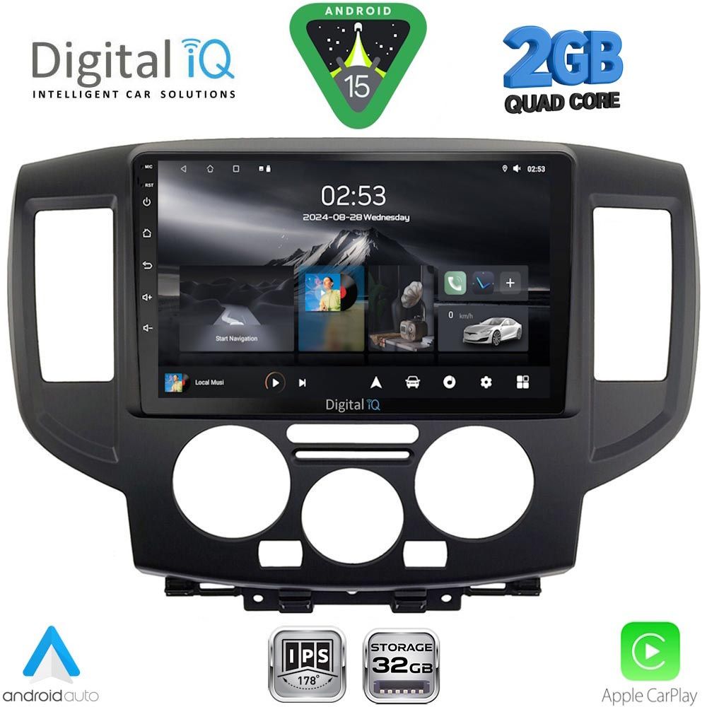 DIGITAL IQ RSD 1458BL_CPA (9inc) MULTIMEDIA TABLET for NISSAN NV200 mod. 2009-2020 (BLACK) DIGITAL IQ RSD 1458BL_CPA (9inc) MULTIMEDIA TABLET for NISSAN NV200 mod. 2009-2020 (BLACK)