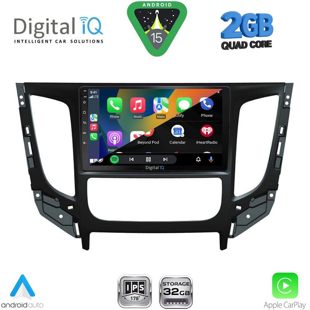 DIGITAL IQ RSD 1437_CPA CLIMA (9inc) MULTIMEDIA TABLET for MITSUBISHI L200 mod. 2015-2019 with CLIMA DIGITAL IQ RSD 1437_CPA CLIMA (9inc) MULTIMEDIA TABLET for MITSUBISHI L200 mod. 2015-2019 with CLIMA
