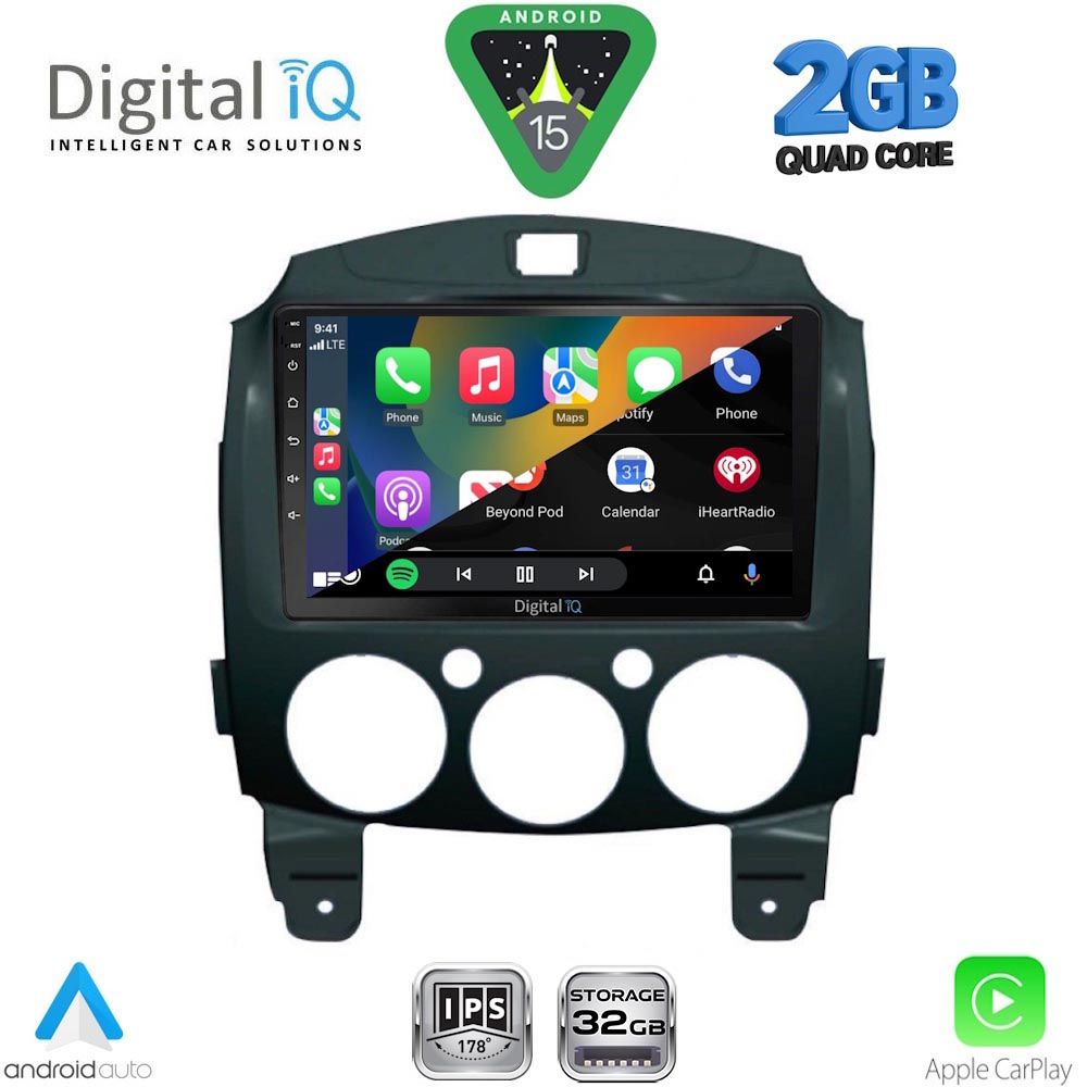 DIGITAL IQ RSD 1361_CPA (9inc) MULTIMEDIA TABLET for MAZDA 2 mod. 2007-2014 DIGITAL IQ RSD 1361_CPA (9inc) MULTIMEDIA TABLET for MAZDA 2 mod. 2007-2014