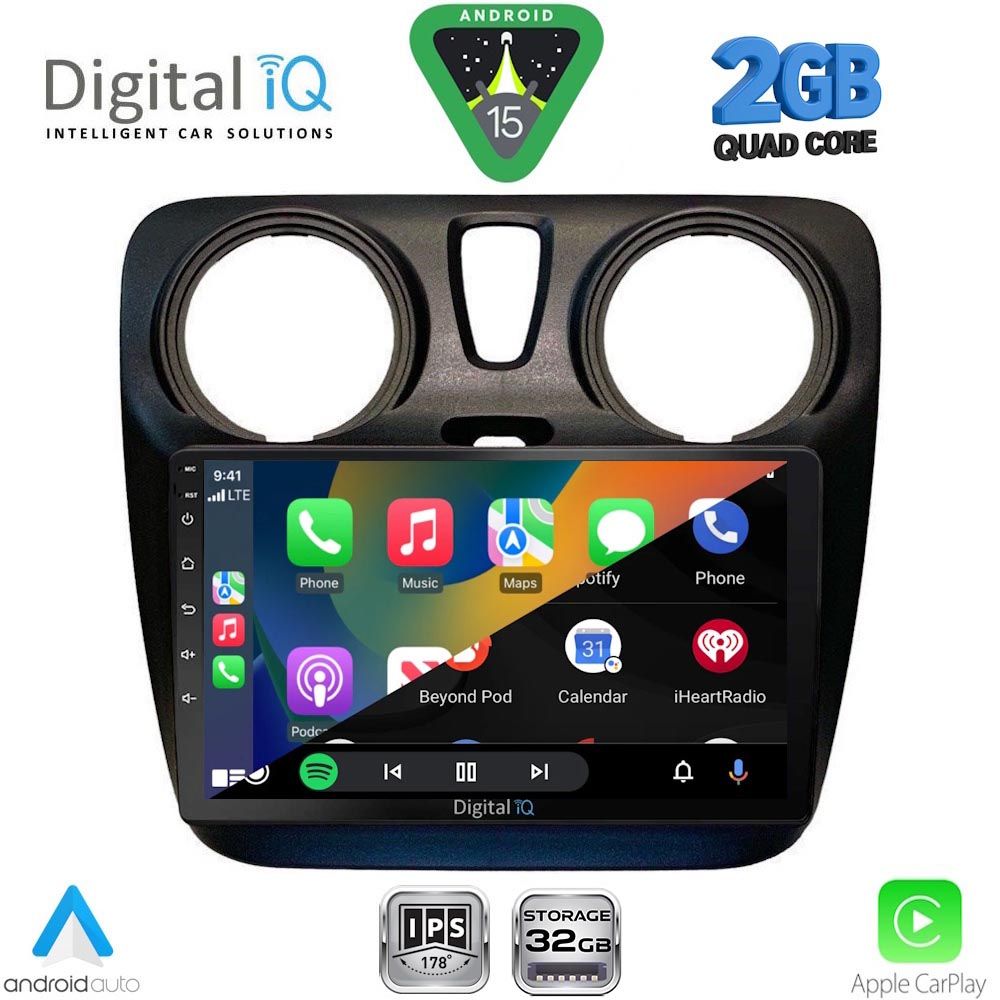 DIGITAL IQ RSD 1112_CPA (9inc) MULTIMEDIA TABLET for DACIA DOKKER mod. 2012-2022 DIGITAL IQ RSD 1112_CPA (9inc) MULTIMEDIA TABLET for DACIA DOKKER mod. 2012-2022