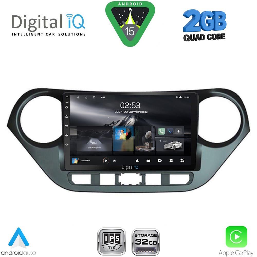 DIGITAL IQ RSD 1224_CPA (9inc) MULTIMEDIA TABLET for HYUNDAI i10 mod. 2014-2020 DIGITAL IQ RSD 1224_CPA (9inc) MULTIMEDIA TABLET for HYUNDAI i10 mod. 2014-2020