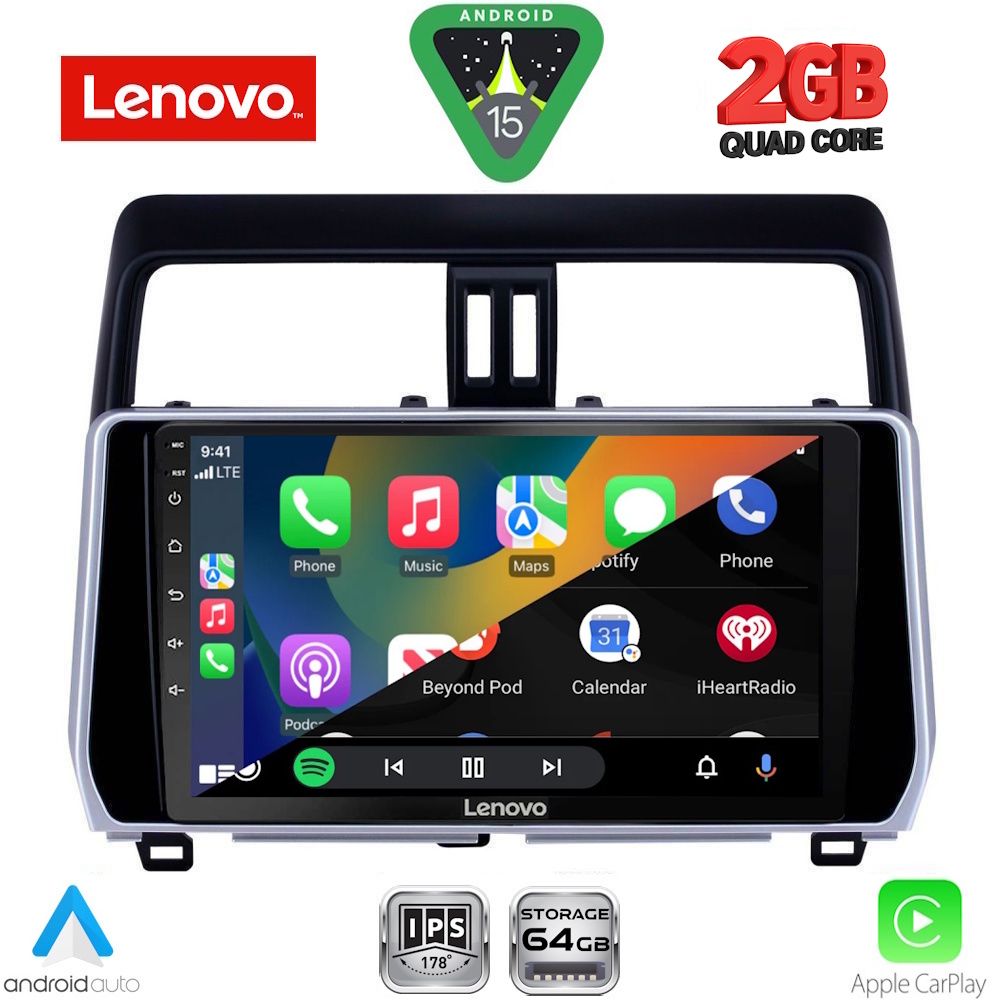 LENOVO LVD 2739_CPA (10inc) MULTIMEDIA TABLET for TOYOTA LAND CRUISER - PRADO mod. 2019-2023 LENOVO LVD 2739_CPA (10inc) MULTIMEDIA TABLET for TOYOTA LAND CRUISER - PRADO mod. 2019-2023