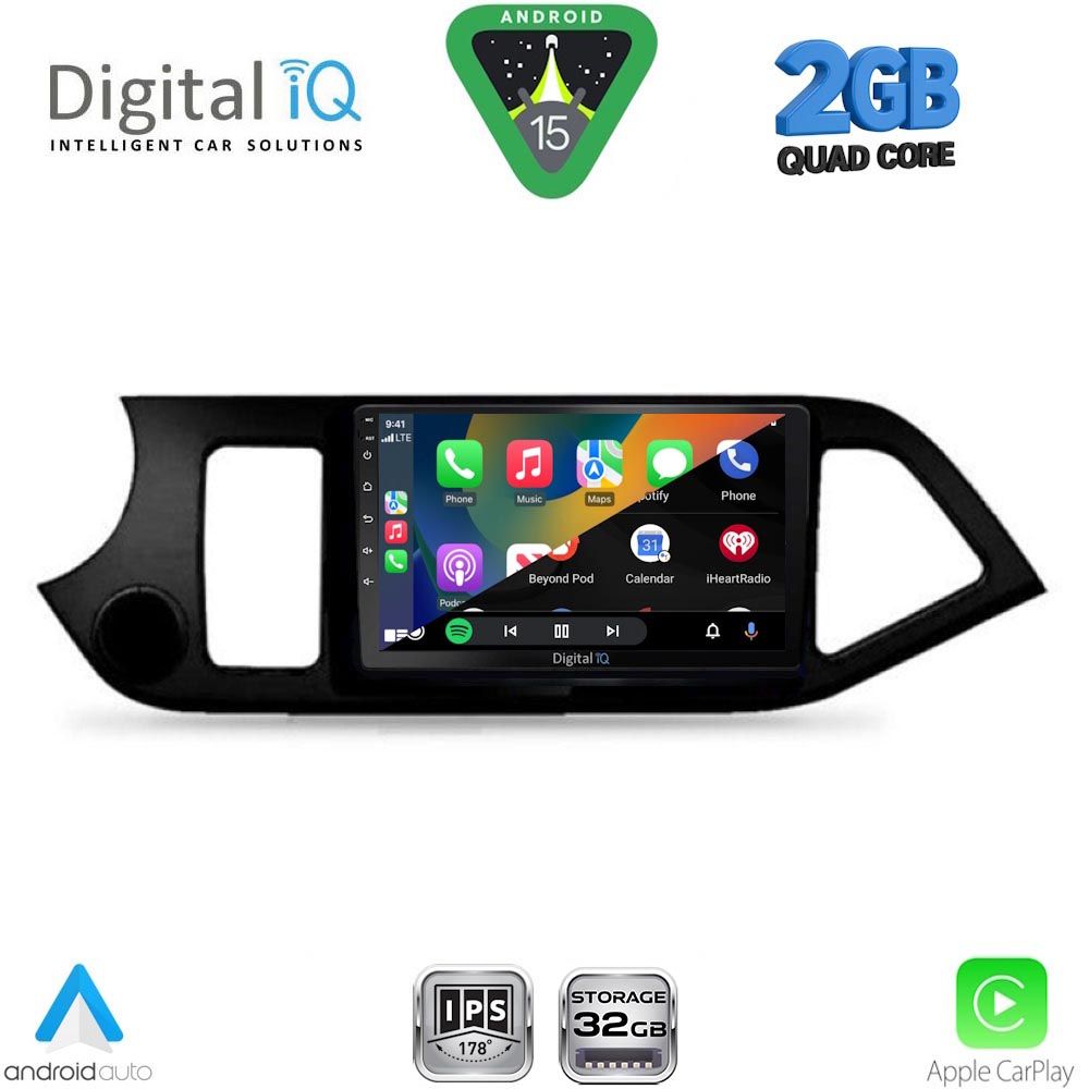 DIGITAL IQ RSD 1308_CPA (9inc) MULTIMEDIA TABLET for KIA PICANTO mod. 2011-2017 DIGITAL IQ RSD 1308_CPA (9inc) MULTIMEDIA TABLET for KIA PICANTO mod. 2011-2017