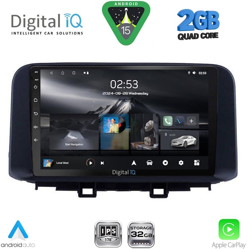 DIGITAL IQ RSD 1237_CPA (10inc) MULTIMEDIA TABLET for HYUNDAI KONA mod. 2017-2023 DIGITAL IQ RSD 1237_CPA (10inc) MULTIMEDIA TABLET for HYUNDAI KONA mod. 2017-2023