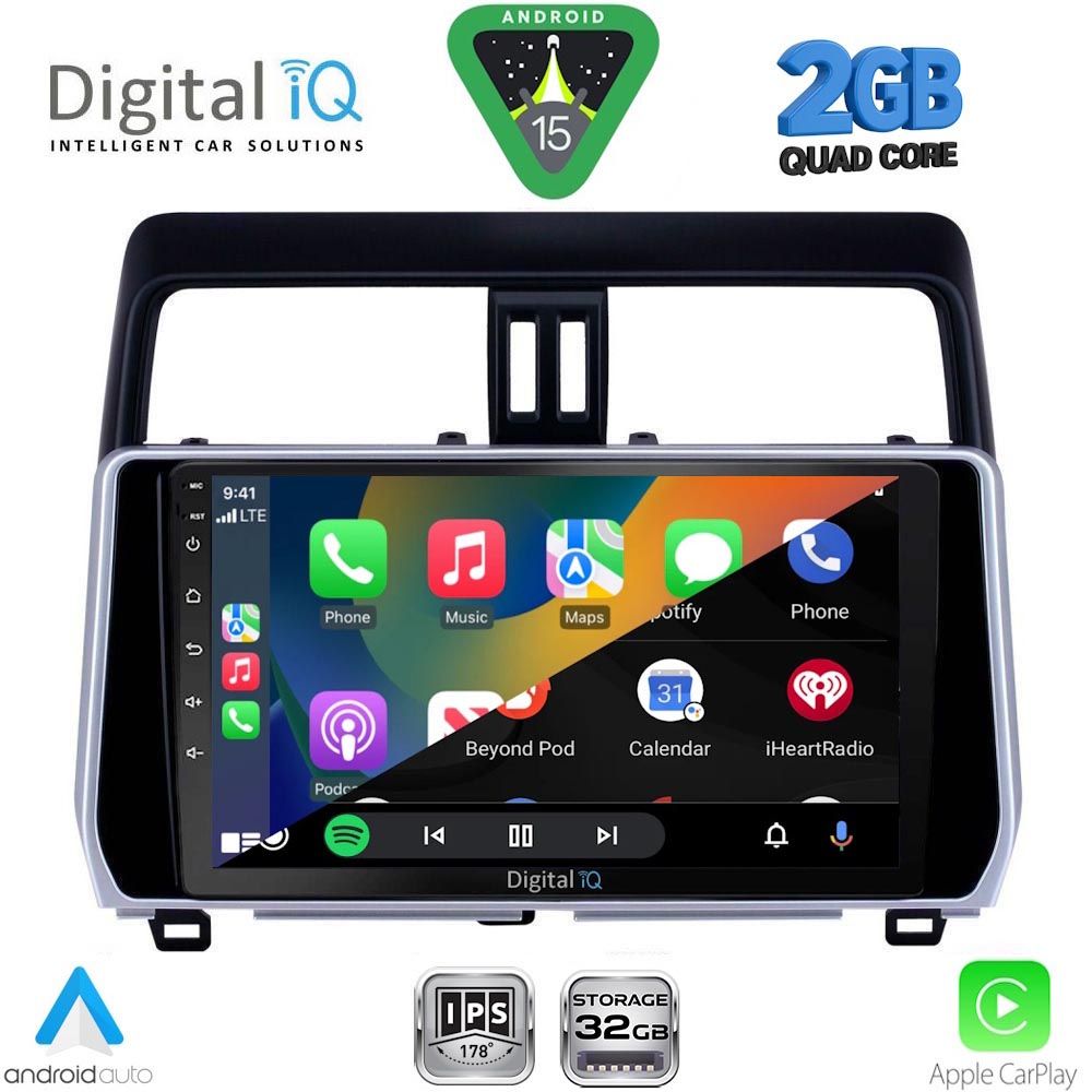 DIGITAL IQ RSD 1739_CPA (10inc) MULTIMEDIA TABLET for TOYOTA LAND CRUISER - PRADO mod. 2019-2023 DIGITAL IQ RSD 1739_CPA (10inc) MULTIMEDIA TABLET for TOYOTA LAND CRUISER - PRADO mod. 2019-2023