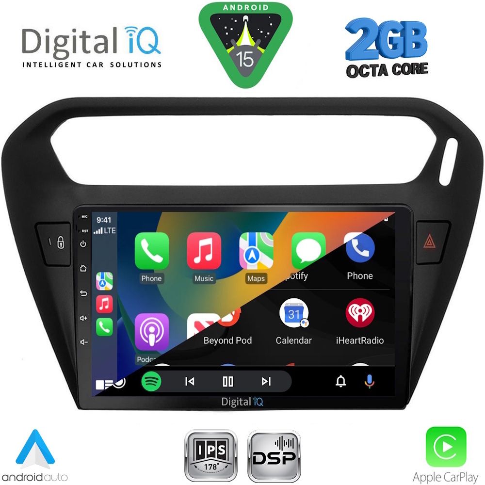 DIGITAL IQ RSF 4511BL_CPA (9inc) MULTIMEDIA TABLET for CITROEN ELYSEE – PEUGEOT 301 mod. 2013-2026 (BLACK) DIGITAL IQ RSF 4511BL_CPA (9inc) MULTIMEDIA TABLET for CITROEN ELYSEE – PEUGEOT 301 mod. 2013-2026 (BLACK)