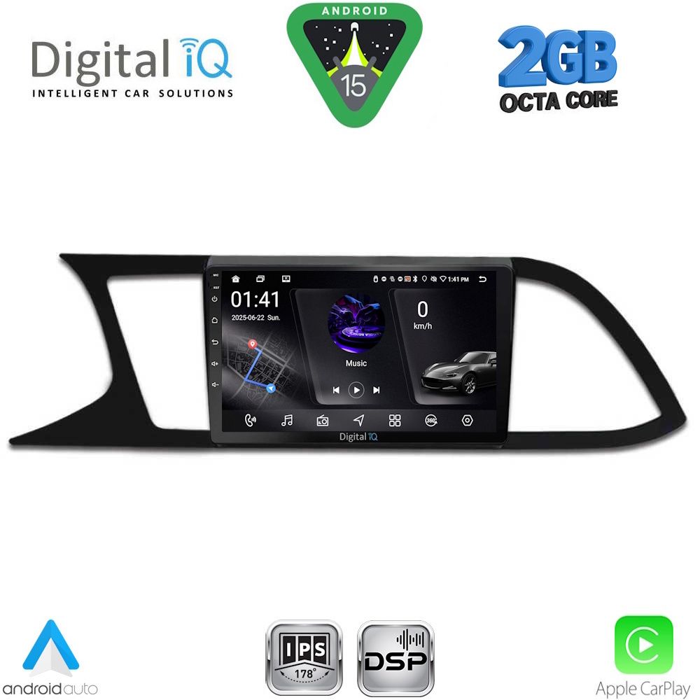 DIGITAL IQ RSF 4575_CPA (9inc) MULTIMEDIA TABLET for SEAT LEON mod. 2012-2021 DIGITAL IQ RSF 4575_CPA (9inc) MULTIMEDIA TABLET for SEAT LEON mod. 2012-2021