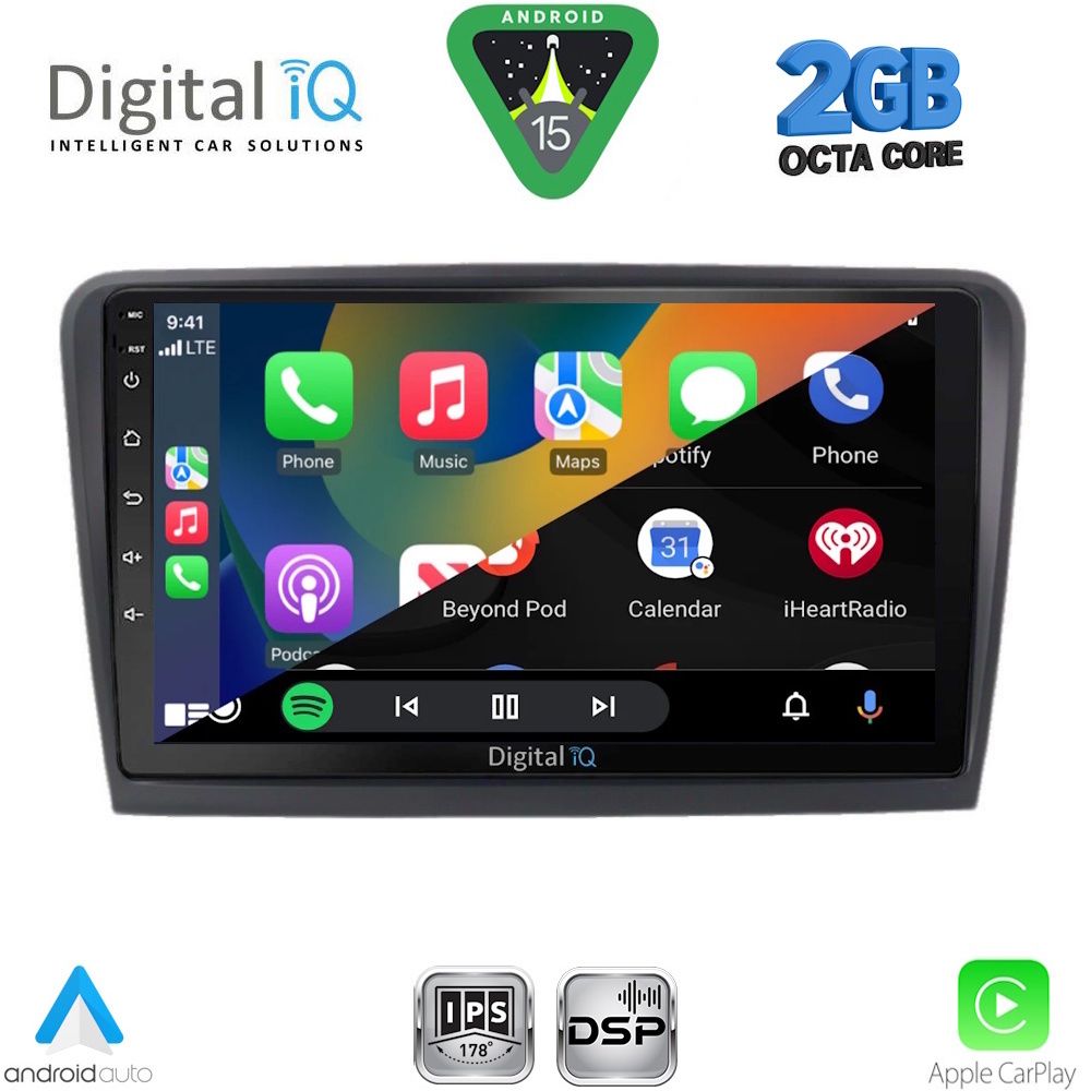 DIGITAL IQ RSF 4601_CPA (9inc) MULTIMEDIA TABLET for SKODA RAPID mod. 2012-2023 DIGITAL IQ RSF 4601_CPA (9inc) MULTIMEDIA TABLET for SKODA RAPID mod. 2012-2023