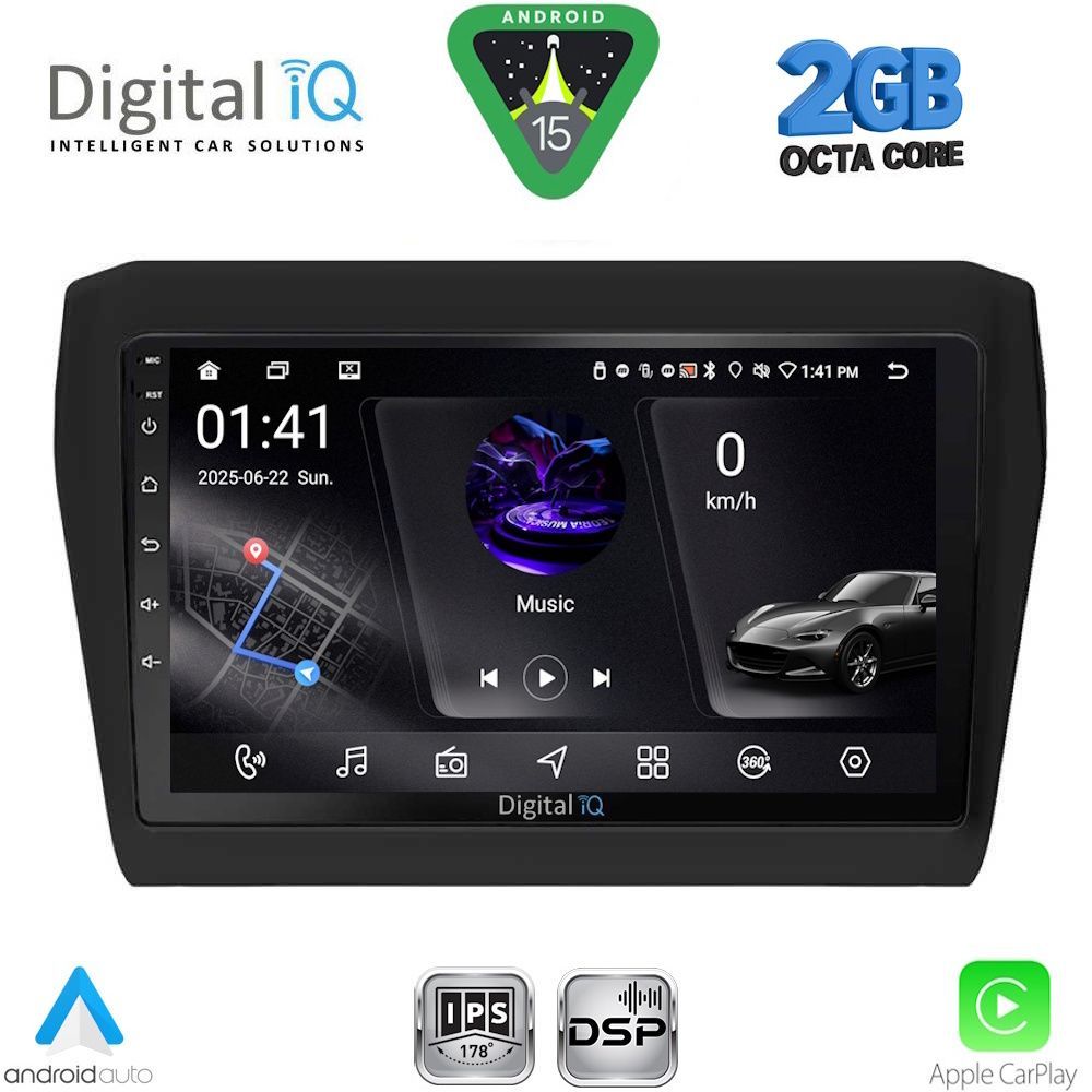 DIGITAL IQ RSF 4686_CPA (9inc) MULTIMEDIA TABLET for SUZUKI SWIFT mod. 2017-2023 DIGITAL IQ RSF 4686_CPA (9inc) MULTIMEDIA TABLET for SUZUKI SWIFT mod. 2017-2023