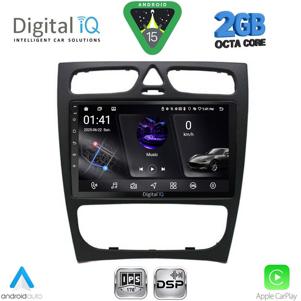 DIGITAL IQ RSF 4402_CPA (9inc) MULTIMEDIA TABLET for MERCEDES C (W203) mod. 1999-2004 DIGITAL IQ RSF 4402_CPA (9inc) MULTIMEDIA TABLET for MERCEDES C (W203) mod. 1999-2004