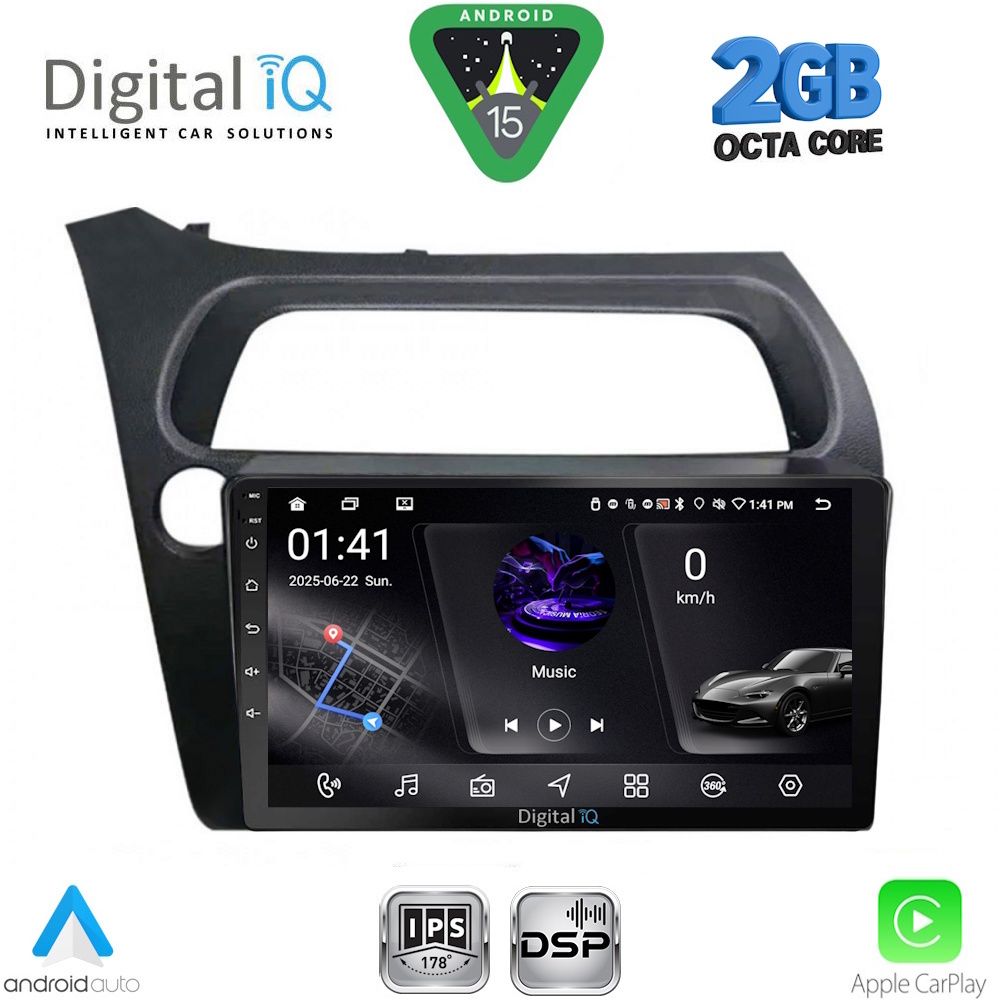 DIGITAL IQ RSF 4189_CPA (9inc) MULTIMEDIA TABLET for HONDA CIVIC 3D-5D mod. 2006-2012 DIGITAL IQ RSF 4189_CPA (9inc) MULTIMEDIA TABLET for HONDA CIVIC 3D-5D mod. 2006-2012