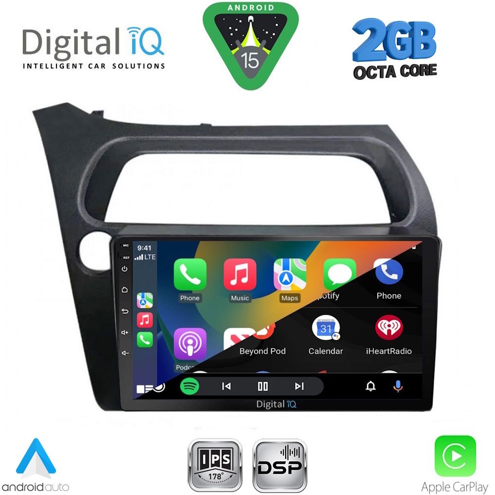 DIGITAL IQ RSF 4189_CPA (9inc) MULTIMEDIA TABLET for HONDA CIVIC 3D-5D mod. 2006-2012 DIGITAL IQ RSF 4189_CPA (9inc) MULTIMEDIA TABLET for HONDA CIVIC 3D-5D mod. 2006-2012