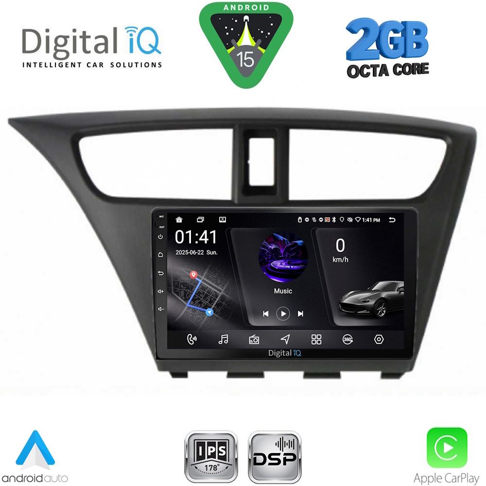 DIGITAL IQ RSF 4190_CPA (9inc) MULTIMEDIA TABLET for HONDA CIVIC mod. 2012-2016 DIGITAL IQ RSF 4190_CPA (9inc) MULTIMEDIA TABLET for HONDA CIVIC mod. 2012-2016