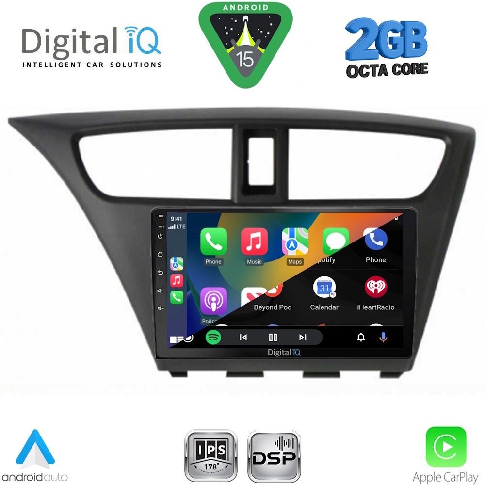 DIGITAL IQ RSF 4190_CPA (9inc) MULTIMEDIA TABLET for HONDA CIVIC mod. 2012-2016 DIGITAL IQ RSF 4190_CPA (9inc) MULTIMEDIA TABLET for HONDA CIVIC mod. 2012-2016