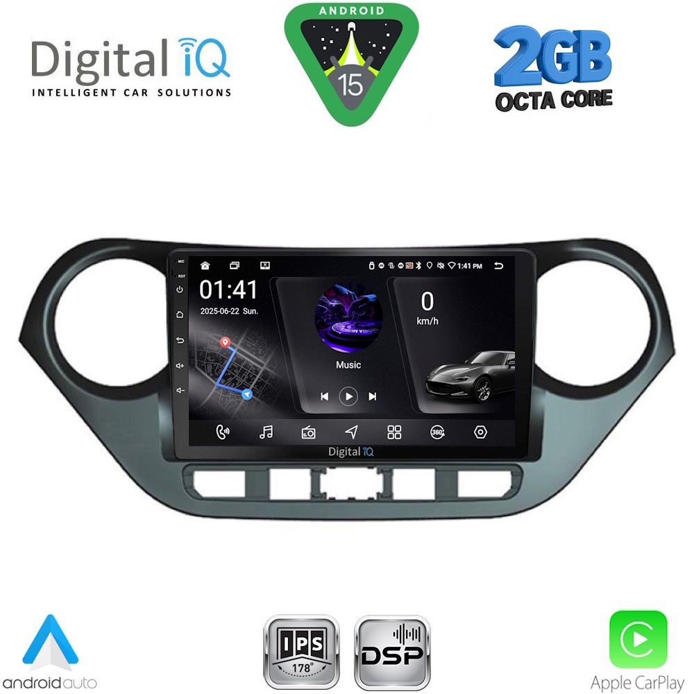 DIGITAL IQ RSF 4224_CPA (9inc) MULTIMEDIA TABLET for HYUNDAI i10 mod. 2014-2020 DIGITAL IQ RSF 4224_CPA (9inc) MULTIMEDIA TABLET for HYUNDAI i10 mod. 2014-2020
